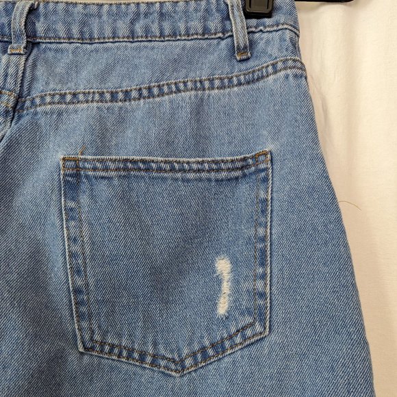 H&M Distressed Denim Midi Skirt Size 4 - Picture 11 of 14